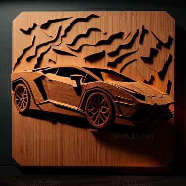 3D мадэль Lamborghini Silhouette (STL)